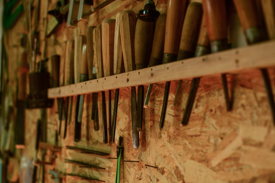 Woodworking hand tools used for bespoke furniture